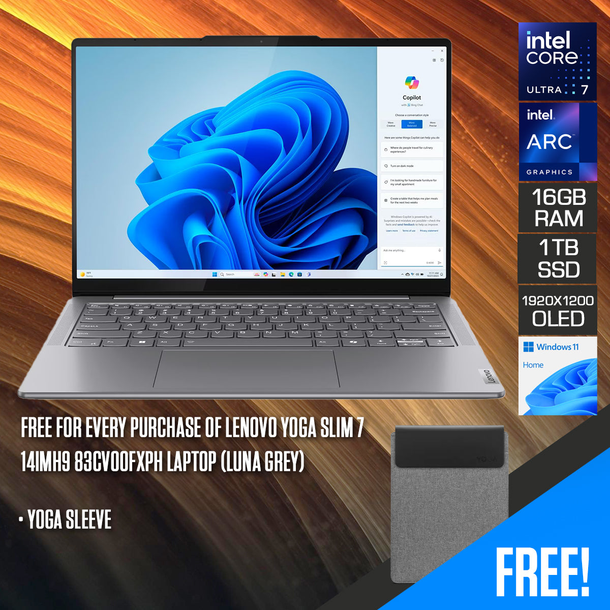 Lenovo Yoga Slim 7 14IMH9 83CV00FXPH Laptop (Luna Grey) | DataBlitz