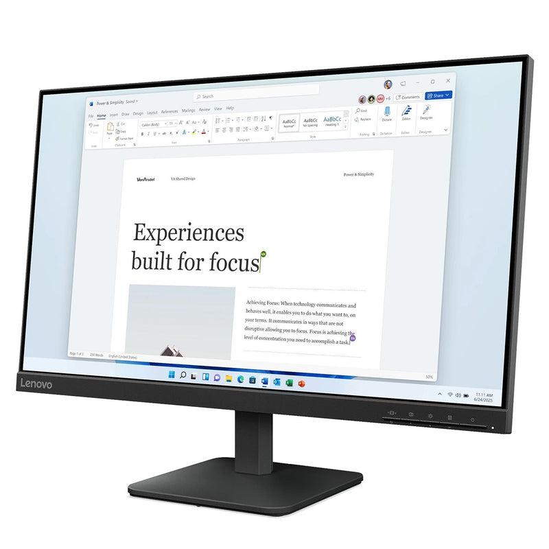 Lenovo L24-4e 68C2KAC1PH 23.8" FHD (1920x1080) 100Hz 4ms IPS LCD Monitor with Tilt Adjustment 