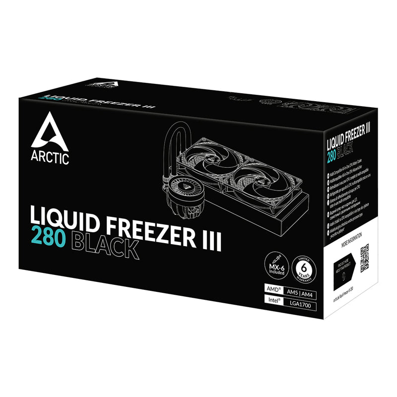 Arctic Liquid Freezer III 280 Multi Compatible AIO CPU Water Cooler (Black) (ACFRE00135A)