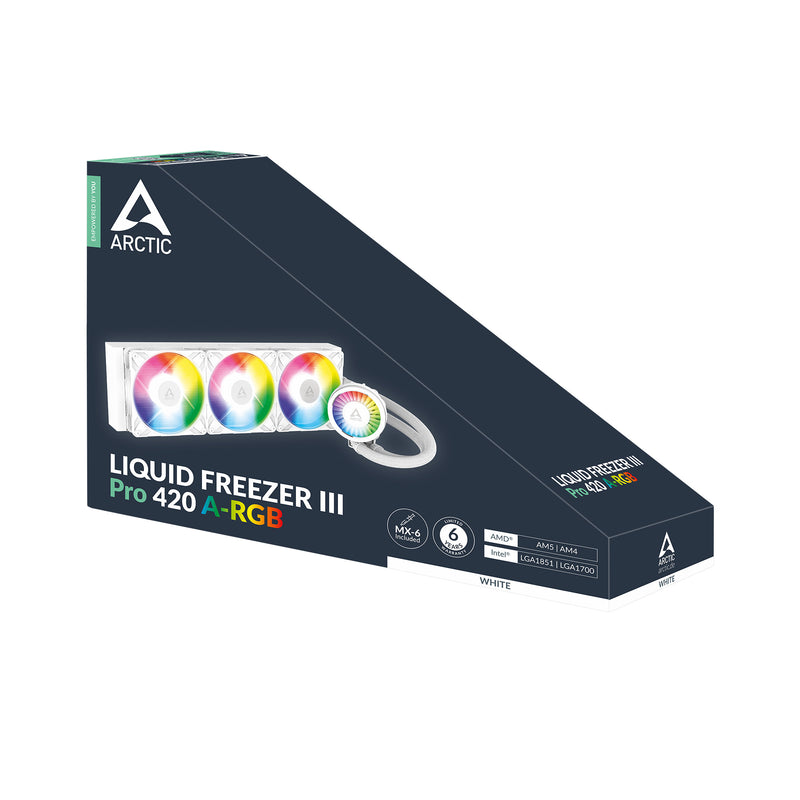 Arctic Liquid Freezer III Pro 420 Multi Compatible AIO CPU Water Cooler (White) (ACFRE00189A)