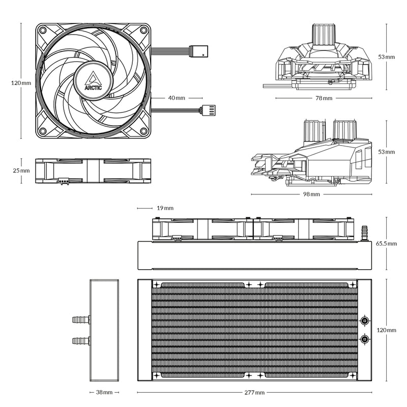 Arctic Liquid Freezer II 240 A-RGB Multi Compatible AIO CPU Water Cooler (Black) (ACFRE00093A)