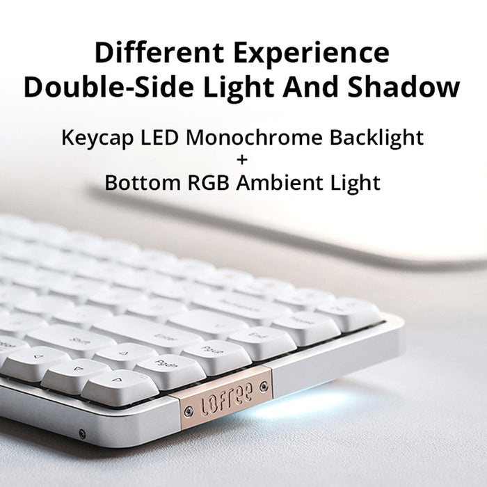 Lofree Flow 84 Keys Dual Mode Low Profile Mechanical Keyboard (Silver)