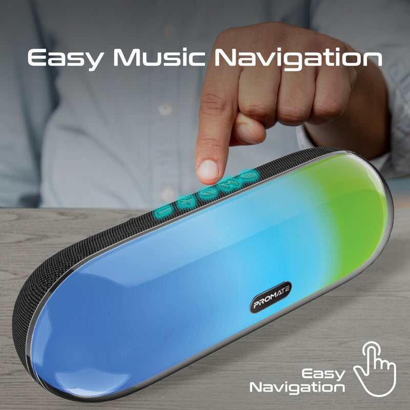 Promate LumiBar LumiSound High Fidelity True Wireless Bluetooth v5.3 Speaker