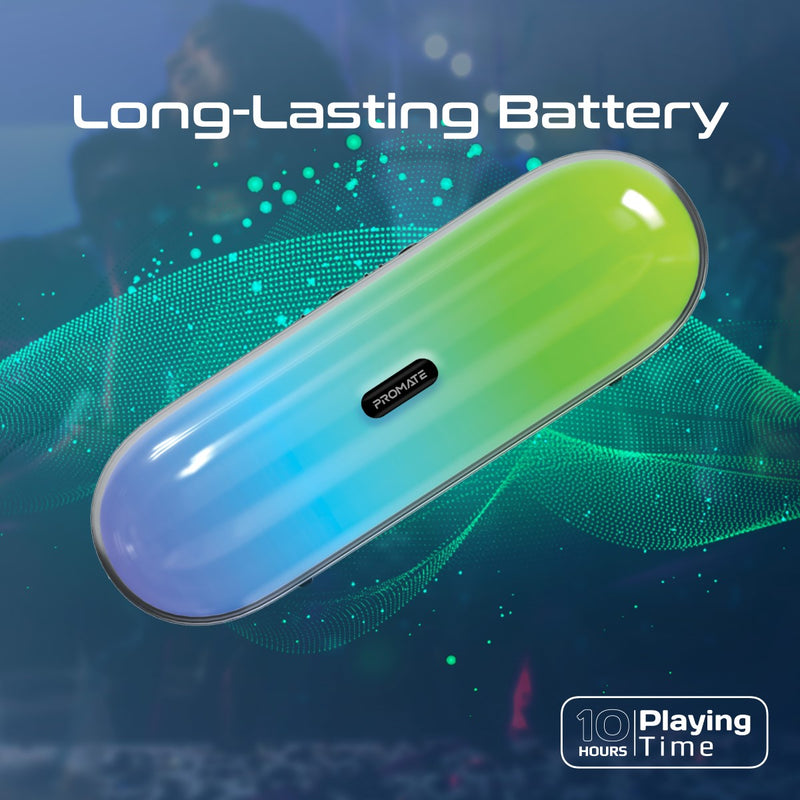 Promate LumiBar LumiSound High Fidelity True Wireless Bluetooth v5.3 Speaker
