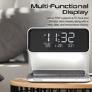 Promate Lumix-15W 3-in-1 Multi-Function LED Alarm Clock w/ 15W Wireless Charger