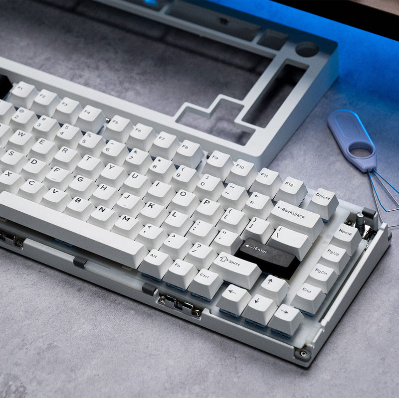 MonsGeek M1 V5 Black on White Aluminum Case Mechanical Keyboard