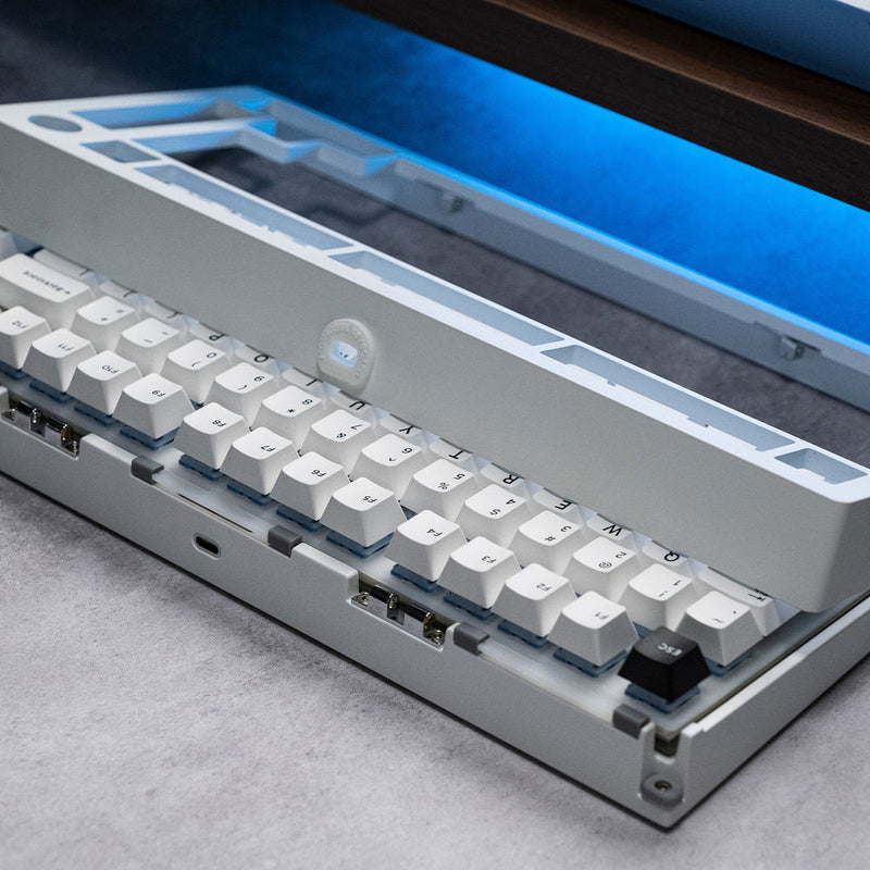 MonsGeek M1 V5 Black on White Aluminum Case Mechanical Keyboard