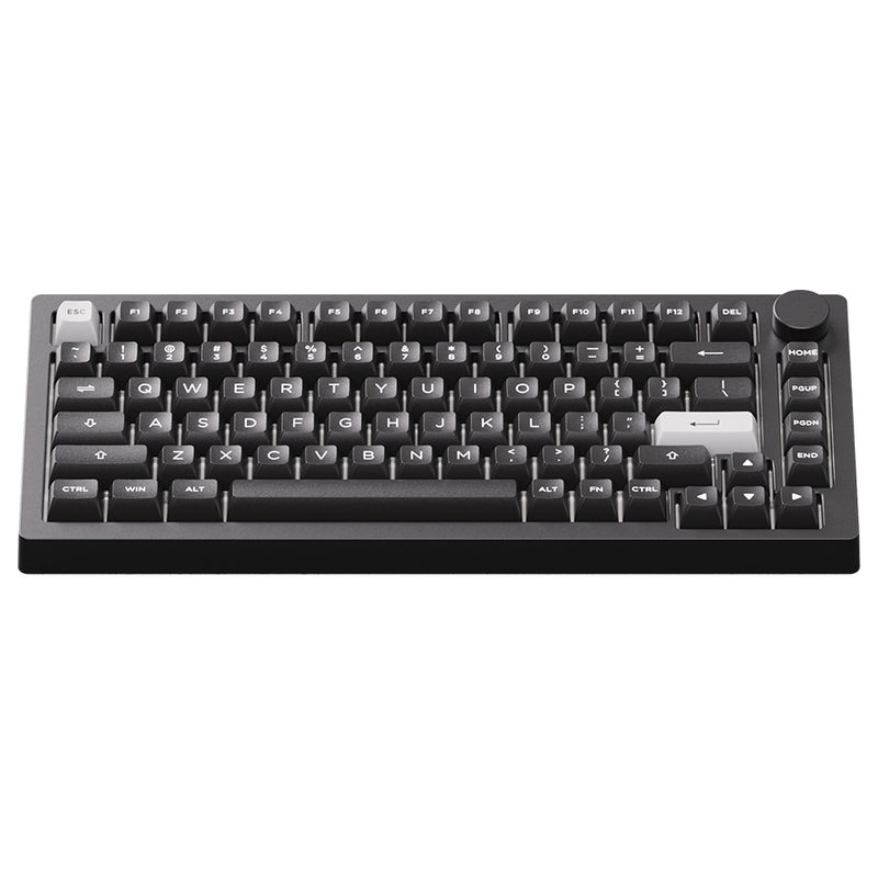 MonsGeek M1 V5 VIA White on Black Aluminum Case Multi-Mode RGB Hot-Swappable Mechanical Keyboard 