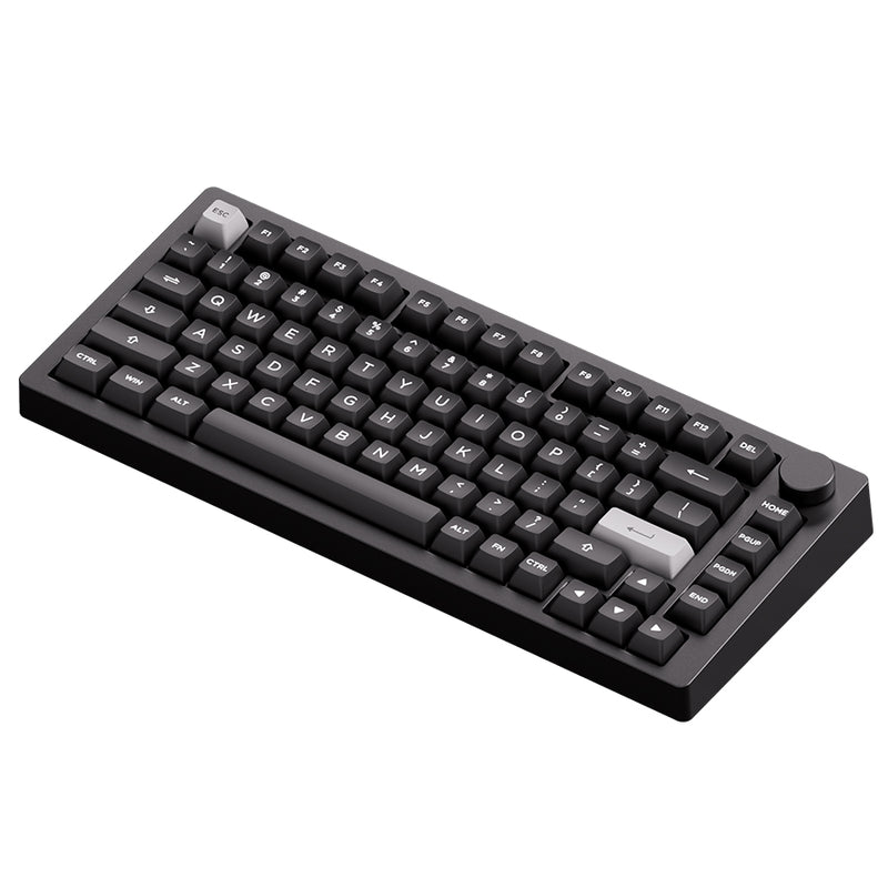 MonsGeek M1 V5 VIA White on Black Aluminum Case Multi-Mode RGB Hot-Swappable Mechanical Keyboard 