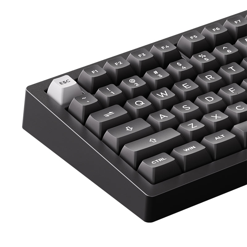 MonsGeek M1 V5 VIA White on Black Aluminum Case Multi-Mode RGB Hot-Swappable Mechanical Keyboard 