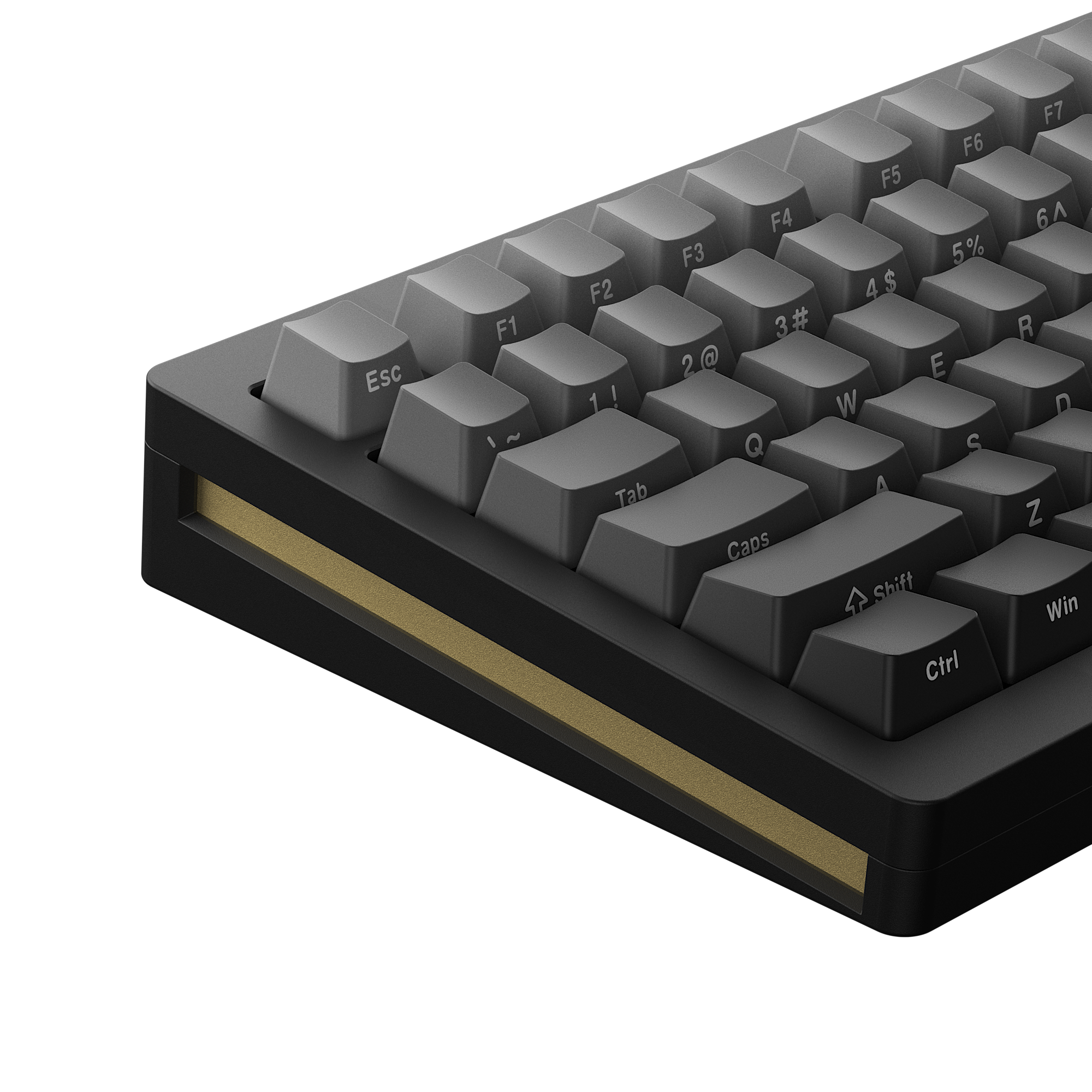 Monsgeek M1W Multi-Mode RGB Hot-Swappable Mechanical Keyboard Black (Akko v3 Piano Pro)