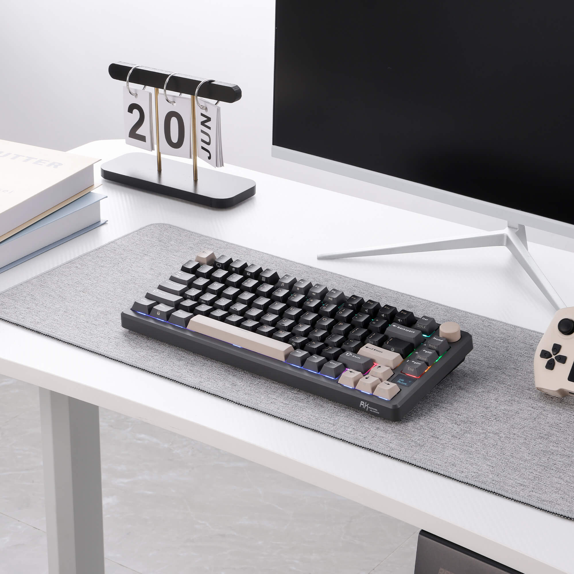 Royal Kludge RK-M75 Tri-Mode RGB 81 Keys Hot-Swappable Mechanical Keyboard Phantom