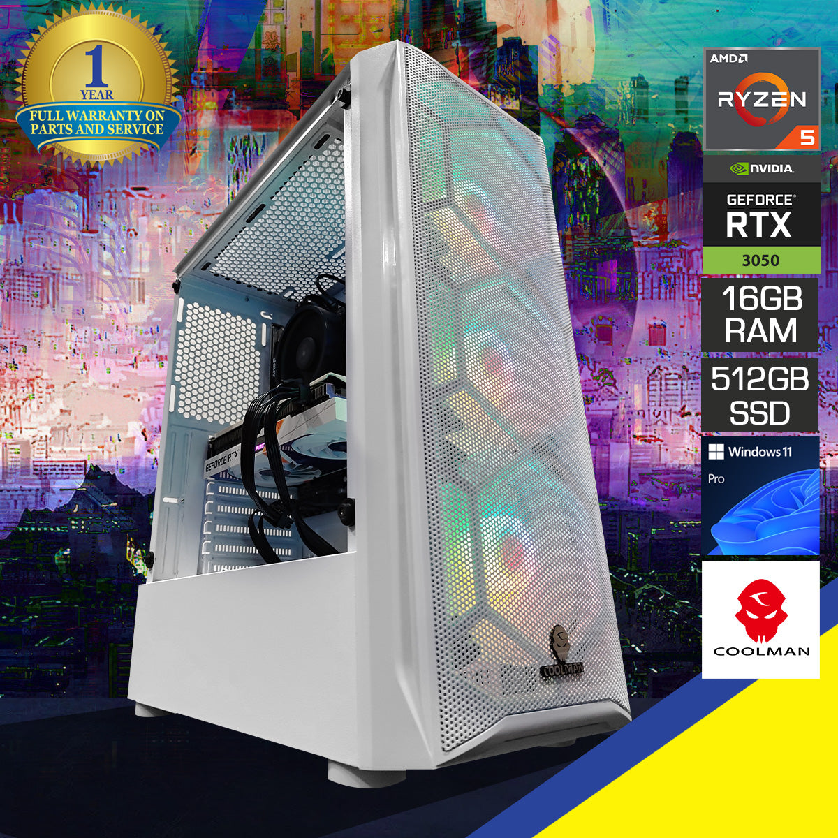 Alpha Aurora White Desktop Gaming PC