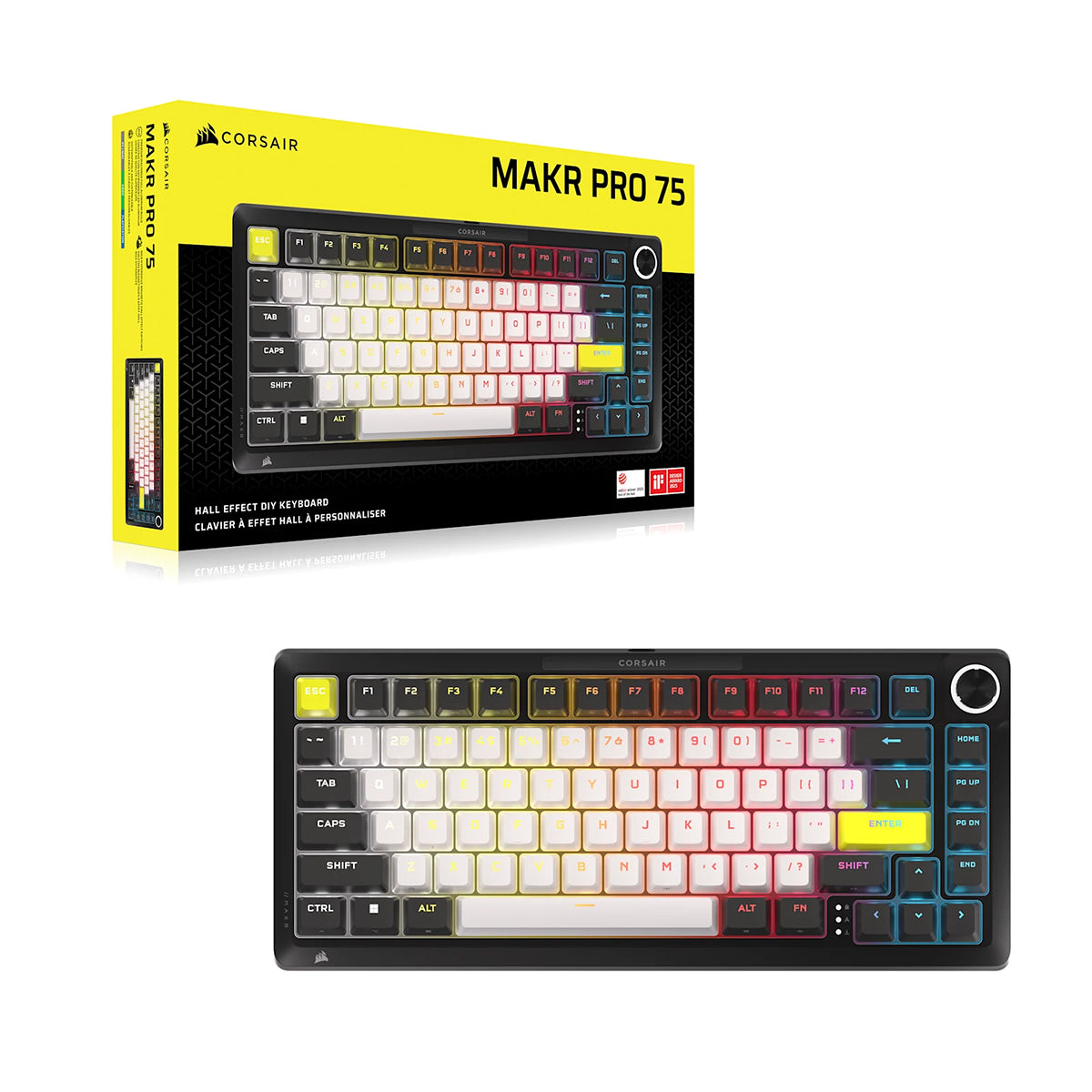 Corsair MAKR Pro 75 Hall Effect DIY Keyboard (Black) (MGX V2 Switch) (CH-91CE21G-NA2)