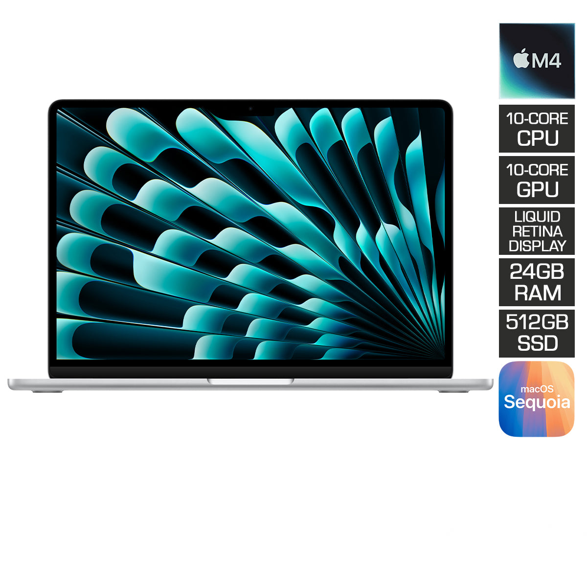 MacBook Air 13" 24GB+512GB M4 Chip with 10-Core CPU & 10-Core GPU