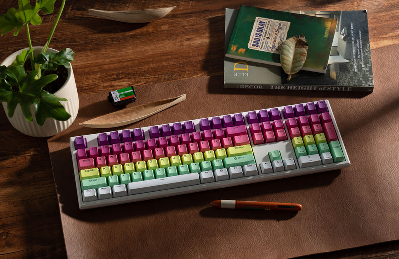 Monsgeek MG108B Rainbow RGB Hot-Swappable Mechanical Keyboard (V3 Cream Yellow Pro)