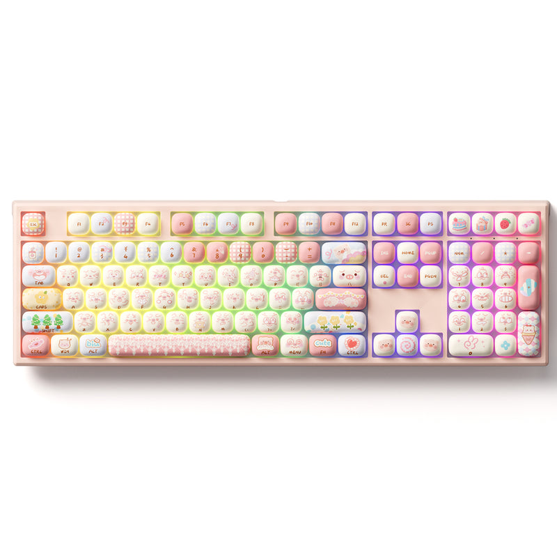 Akko x MonsGeek MG108B Piggy Party Multi-Mode RGB Hot-Swappable Mechanical Keyboard