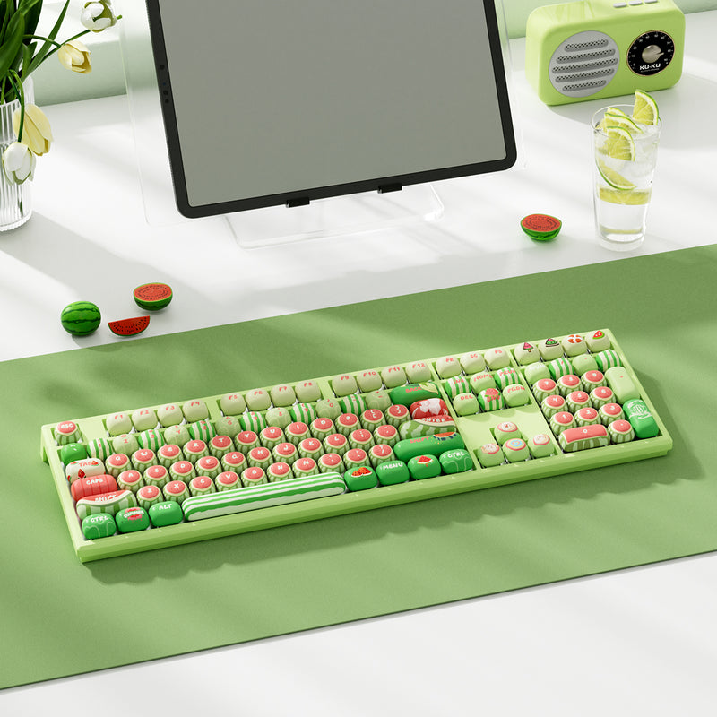 Akko x MonsGeek MG108B Watermelon Multi-Mode RGB Hot-Swappable Mechanical Keyboard