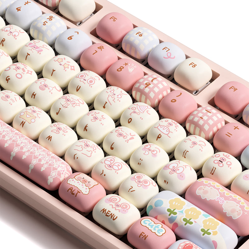 Akko x MonsGeek MG108B Piggy Party Multi-Mode RGB Hot-Swappable Mechanical Keyboard