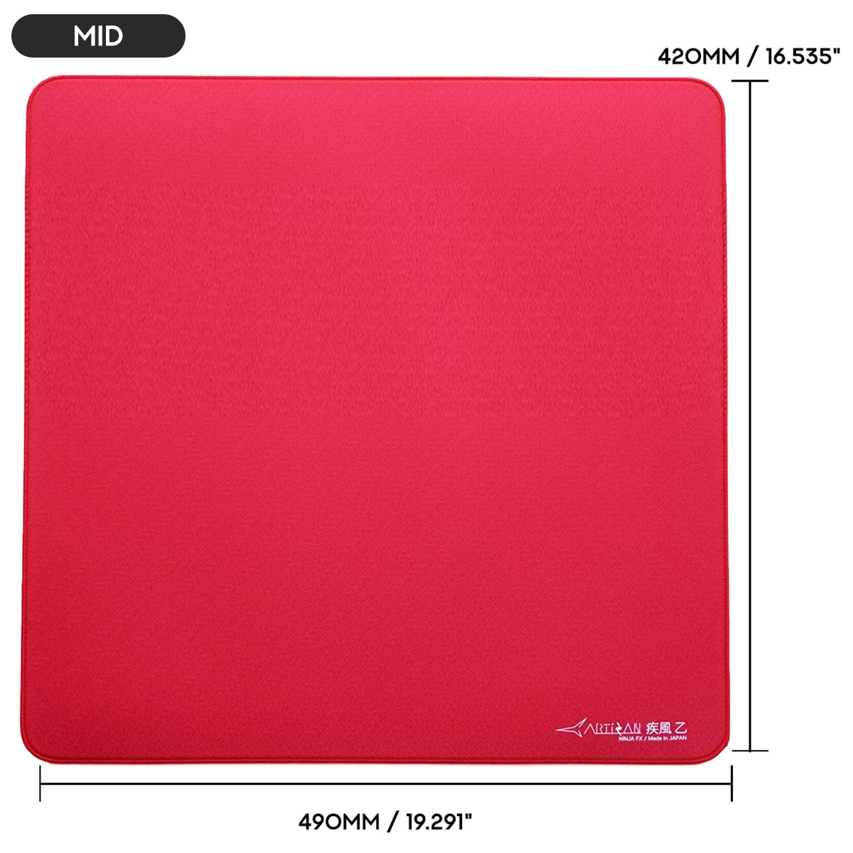 Artisan Ninja FX Hayate-Otsu V2 Gaming Mousepad - Wine Red (XSOFT, SOFT, MID) (L, XL, XXL)