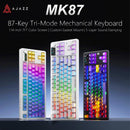 Ajazz MK87 Pro RGB Tri-Mode Mechanical Keyboard (Original Contour White) (White Peach Switch)