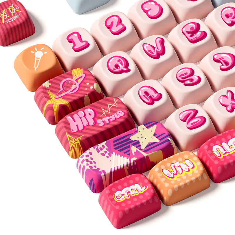 Akko Rainbow Candy Keycap Set MOA Profile 140 Keys