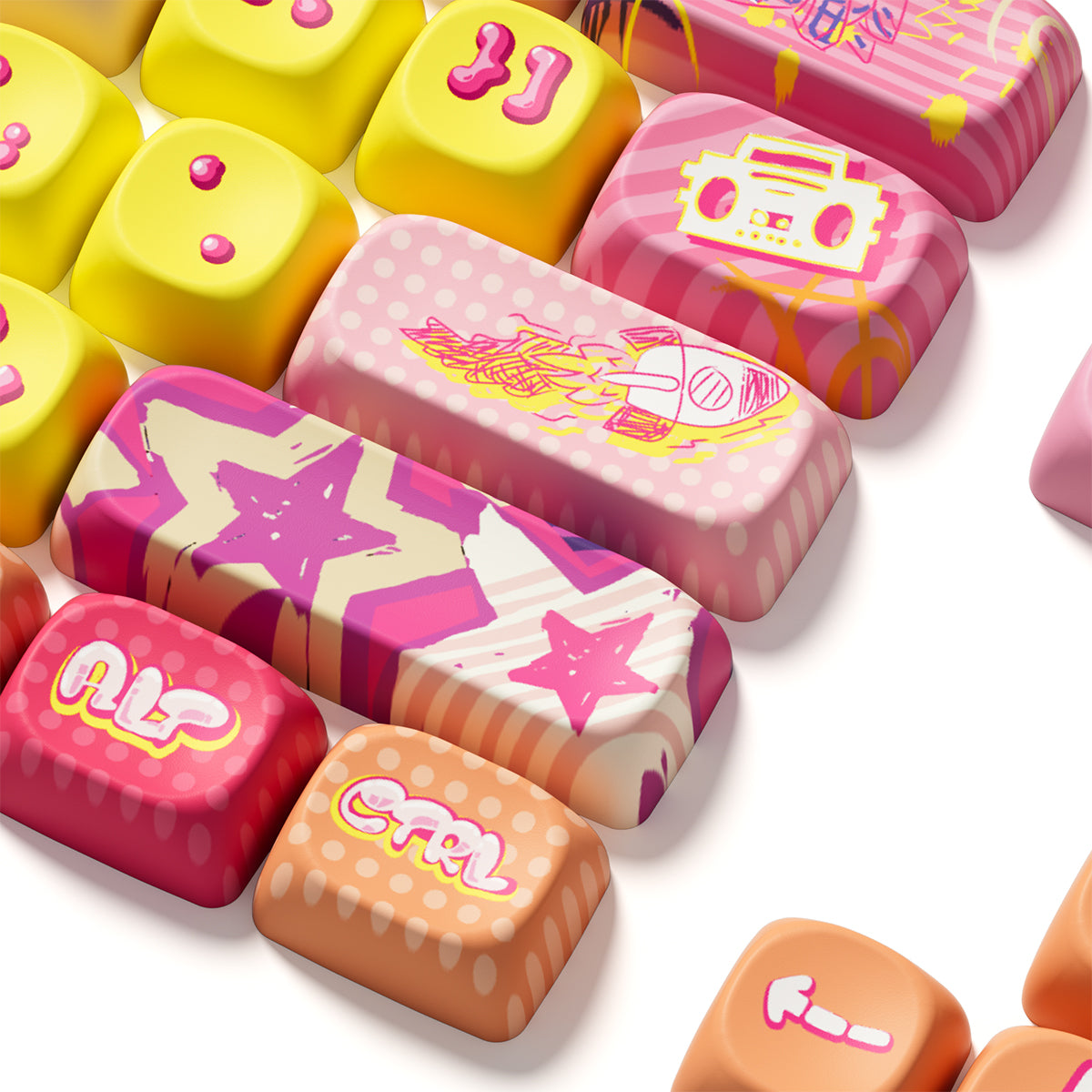 Akko Rainbow Candy Keycap Set MOA Profile 140 Keys