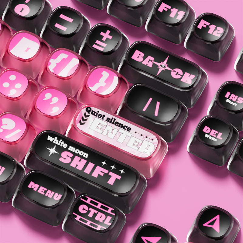 Akko Pink Phantom Keycap Set MOA Profile 139 Keys