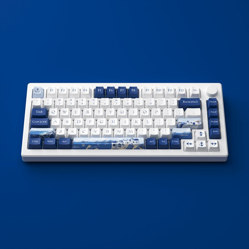 Akko MOD 007B HE PC Santorini Tri-Mode RGB Hot-Swappable Mechanical Keyboard (Akko Cream Yellow Magnetic Switch)