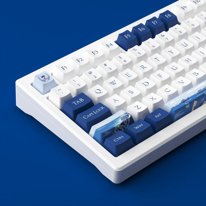Akko MOD 007B HE PC Santorini Tri-Mode RGB Hot-Swappable Mechanical Keyboard (Akko Cream Yellow Magnetic Switch)