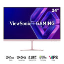 ViewSonic VX24G30-PK 24" FHD (1920x1080) 240Hz 0.08ms MPRT IPS Gaming Monitor with Tilt Adjustment (Pink)