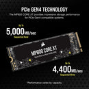 Corsair MP600 Core XT 1TB GEN4 PCIE X4 NVME M.2 SSD