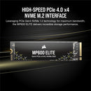 Corsair MP600 Elite 1TB PCIe Gen4 x4 NVMe 1.4 M.2 SSD (CSSD-F1000GBMP600ENH)