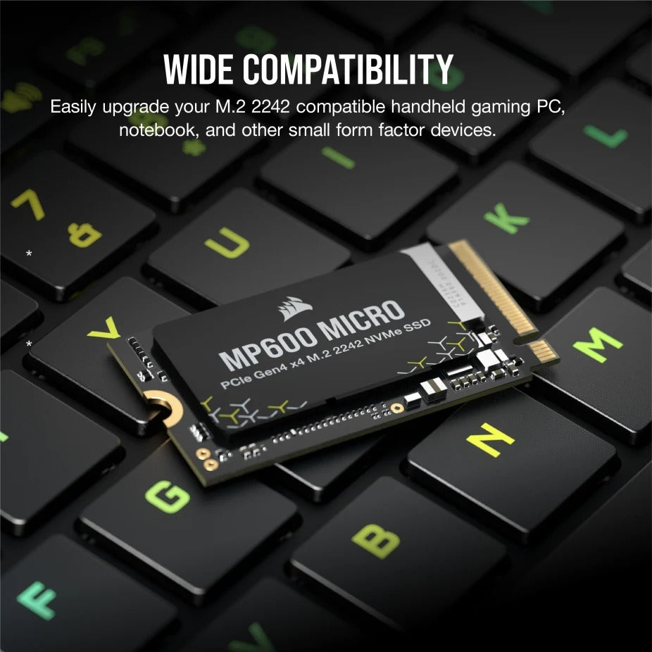 Corsair MP600 Micro 1TB PCIe Gen4 x4 NVMe M.2 2242 SSD (CSSD-F1000GBMP600MCR2)
