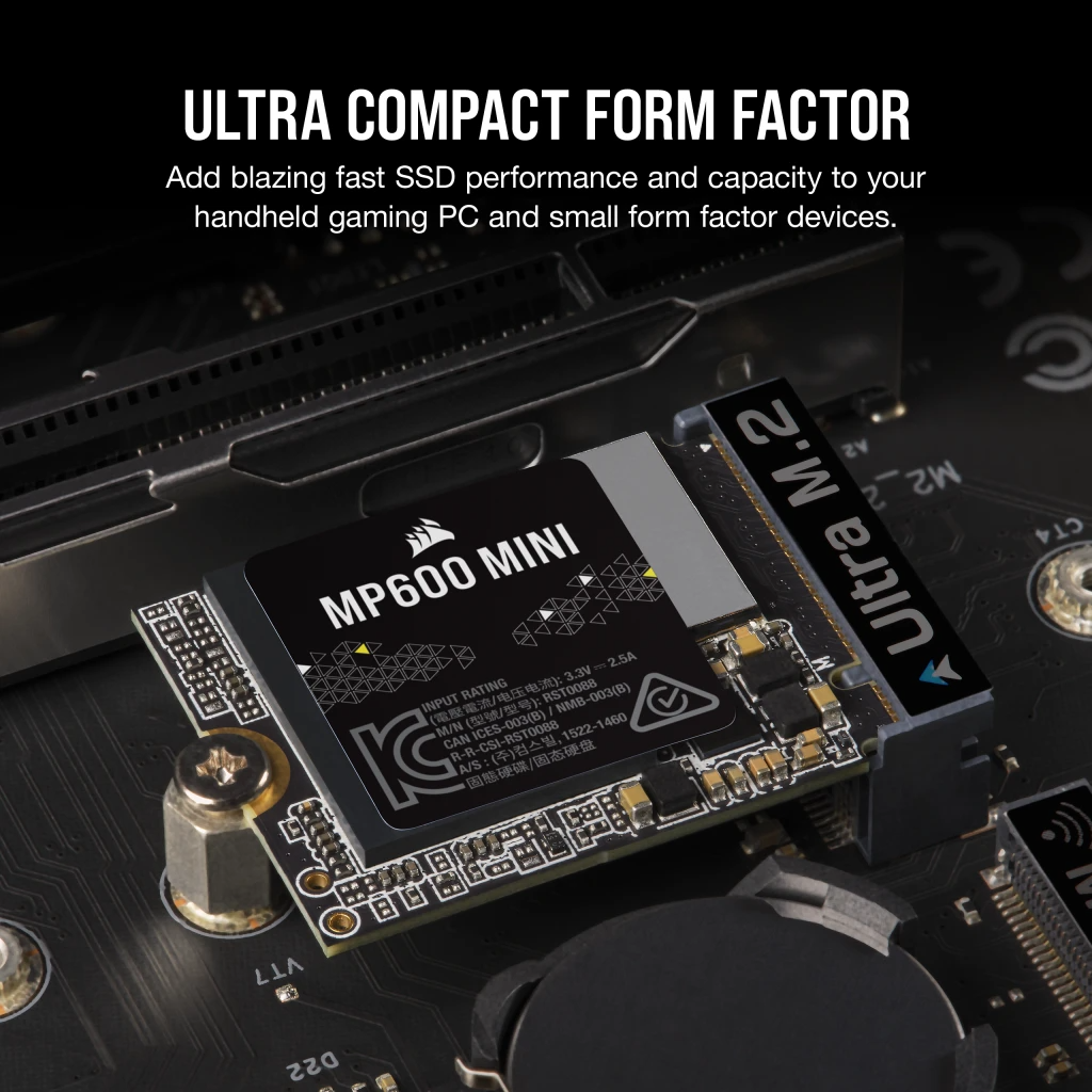 Corsair MP600 Mini 1TB PCIe Gen4 X4 NVME M.2 2230 SSD (CSSD-F1000GBMP600MN)