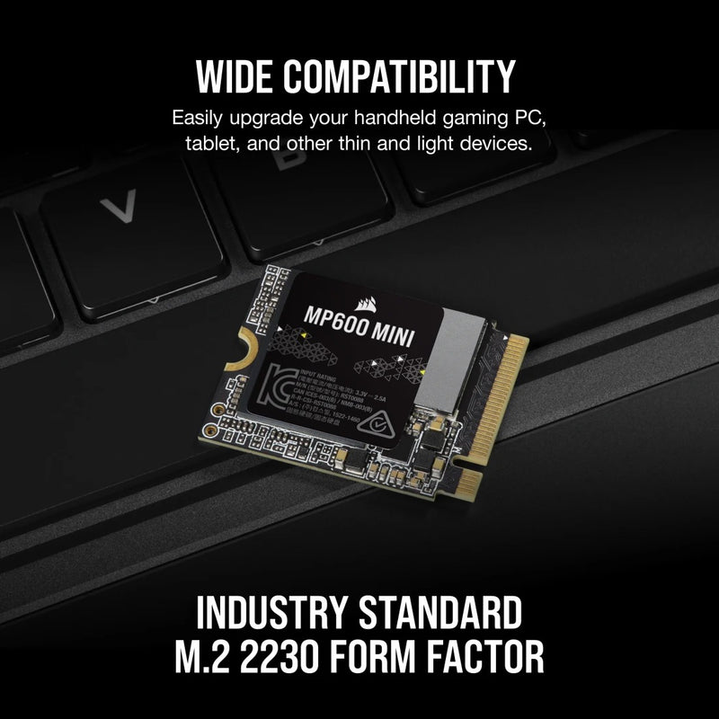 Corsair MP600 Mini 2TB PCIe Gen4 x4 NVMe M.2 2230 SSD (CSSD-F2000GBMP600MNR2)