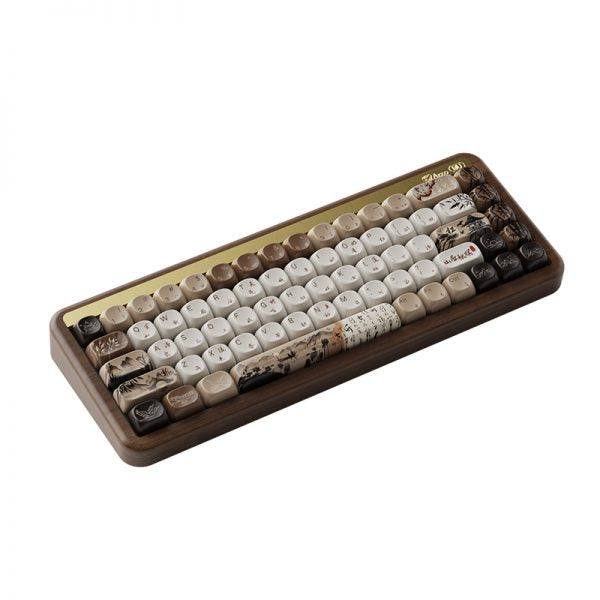 Akko MU01 Mountain Seclusion Walnut Wood Case Multi-Mode RGB Hot-Swappable Mechanical Keyboard