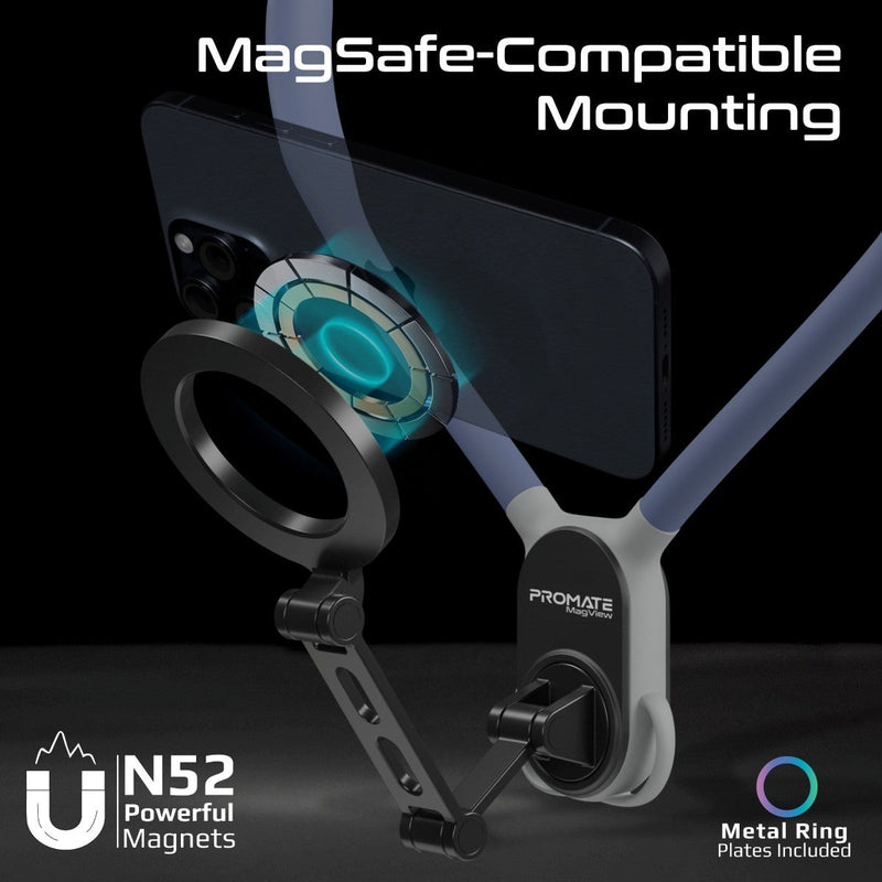 Promate MagView Flexible Neckband MagSafe Compatible Phone Mount for ...