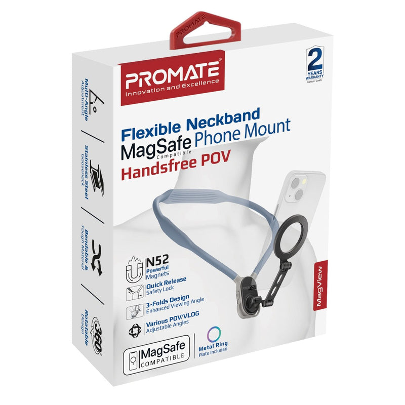 Promate MagView Flexible Neckband MagSafe Compatible Phone Mount for ...