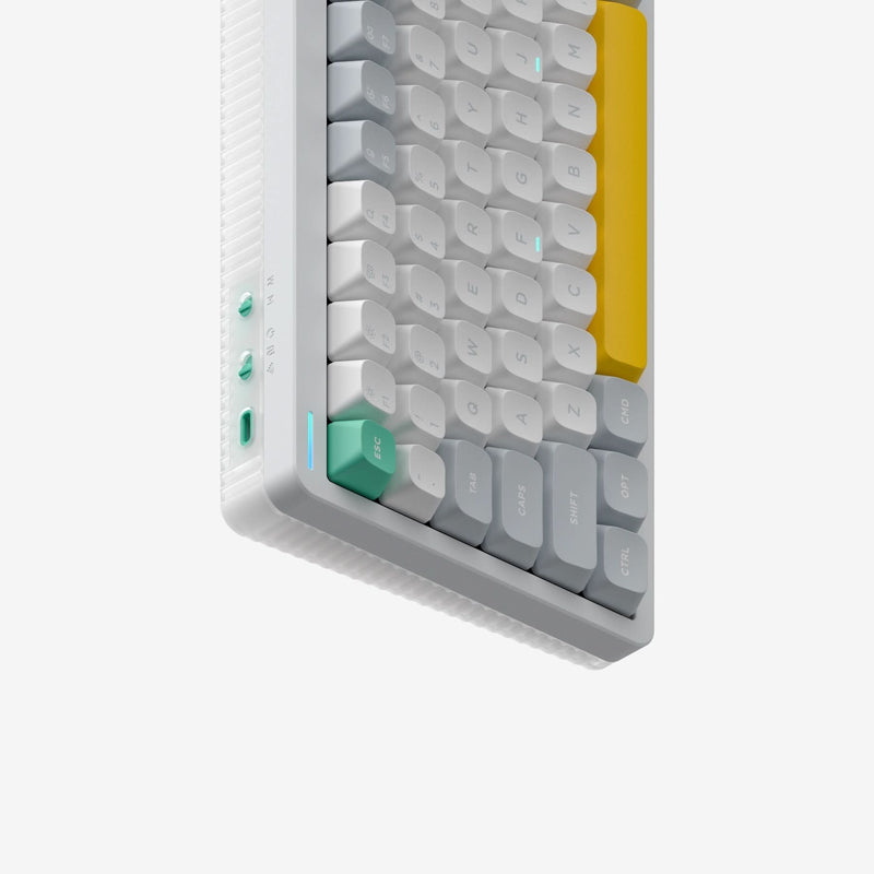 NuPhy Halo96 V2 QMK/VIA RGB Hot-Swappable 99-Key Wireless Mechanical Keyboard (Lemon Switch) (Iconic White)