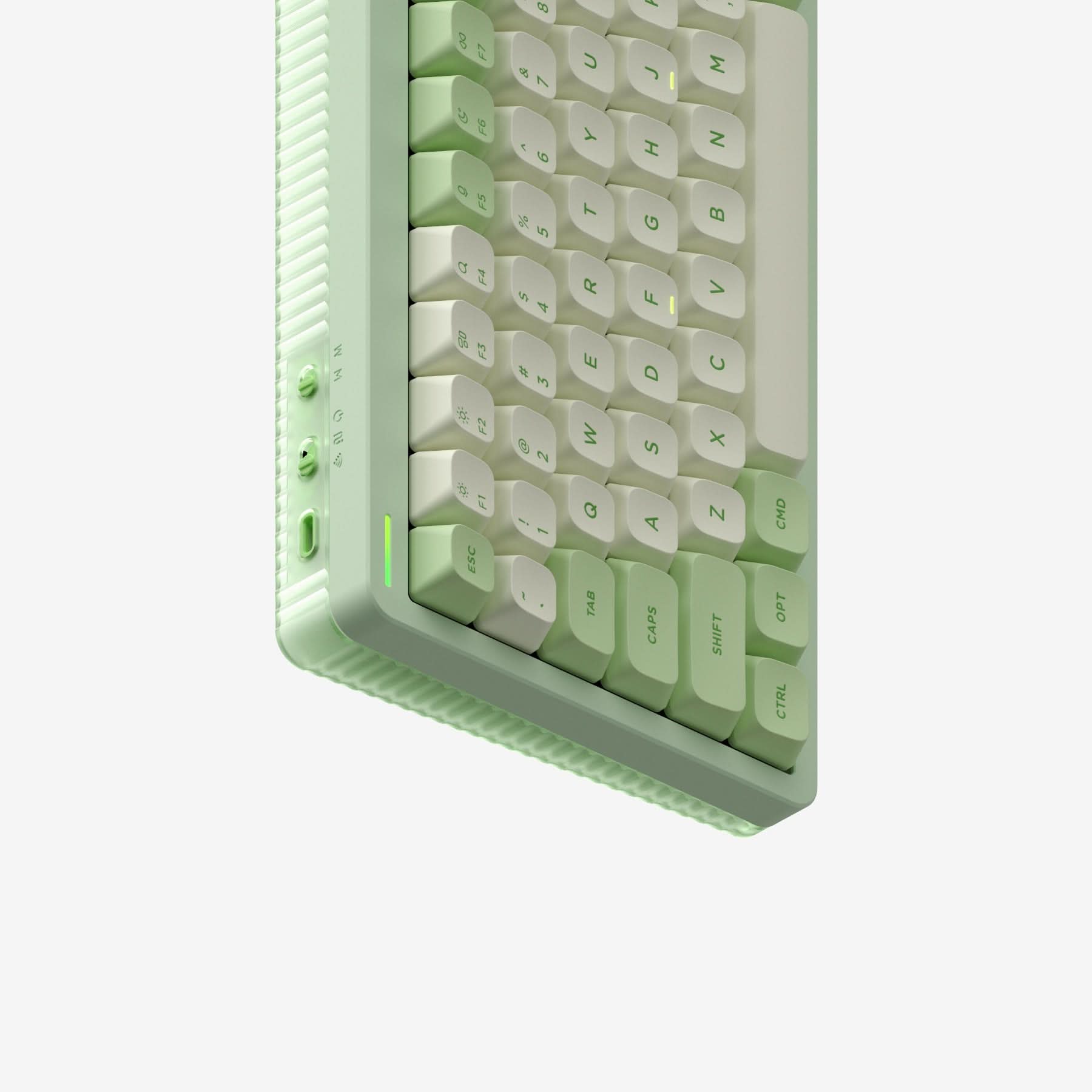 NuPhy Halo96 V2 QMK/VIA RGB Hot-Swappable 99-Key Wireless Mechanical Keyboard (Mojito) (Silent Red Clear-Top Switch)