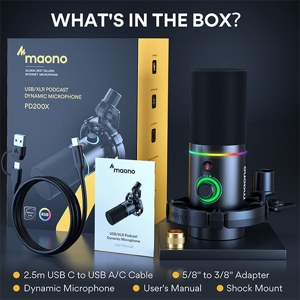 Maono PD200X USB/XLR Podcast Dynamic Microphone | DataBlitz