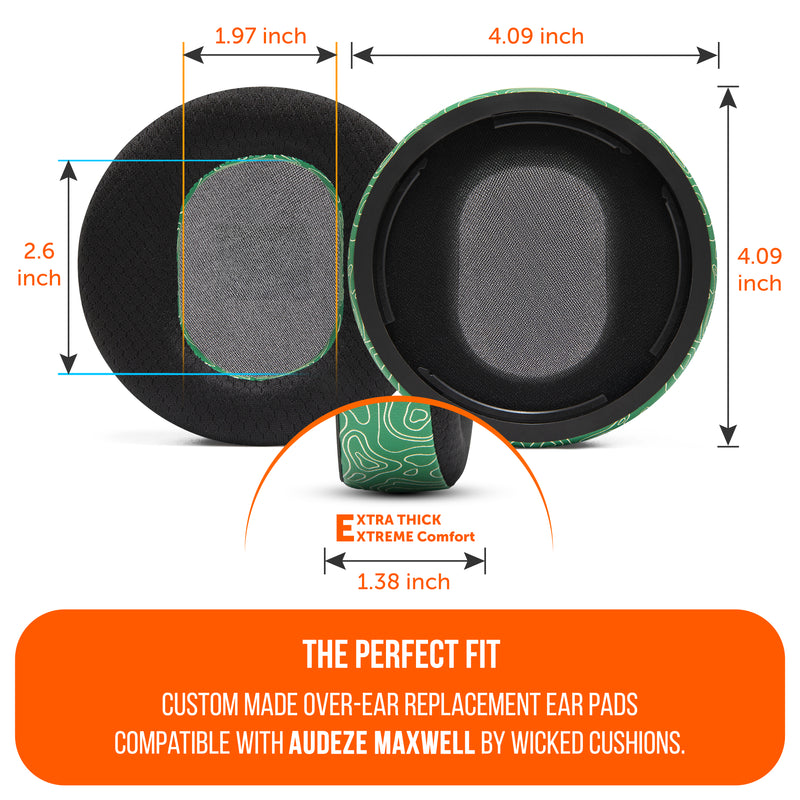 Wicked Cushions WC FreeZe - Hybrid Cooling Gel Earpads for Audeze Maxwell 