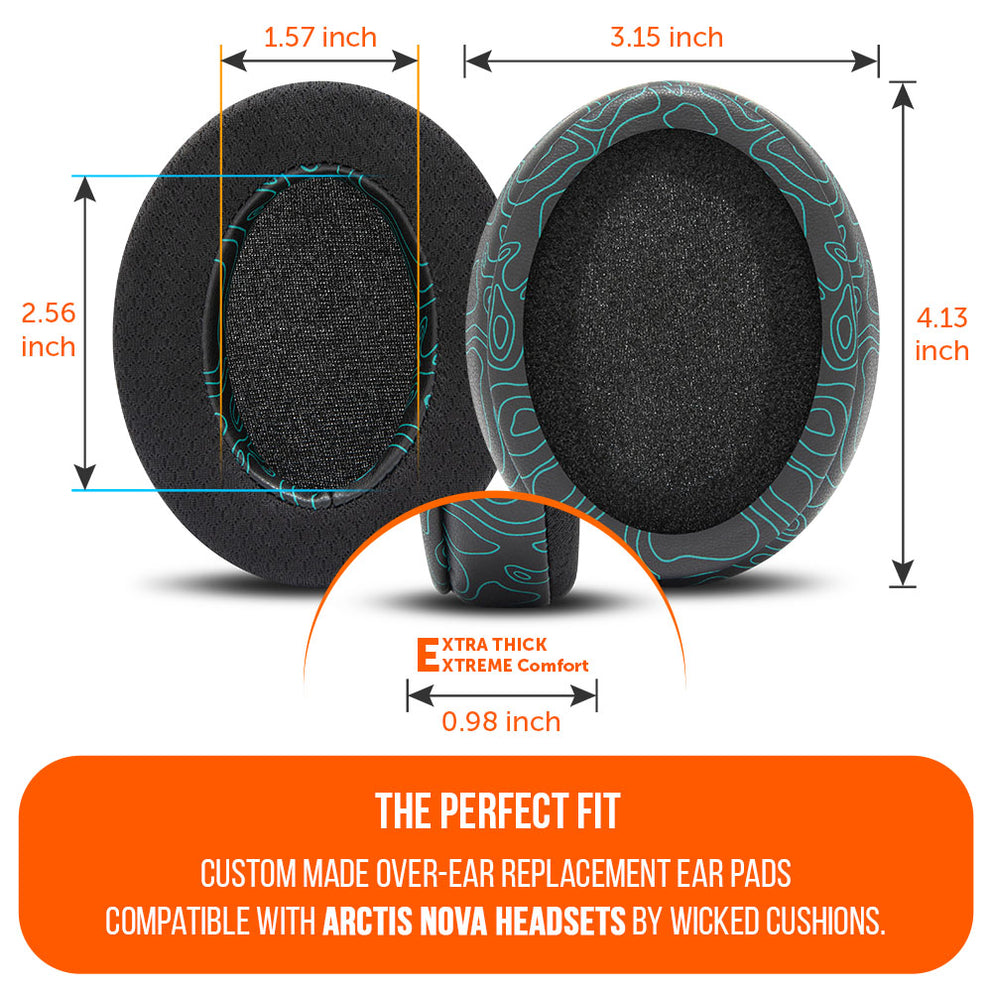 Wicked Cushions Arctis Nova Earpads - WC FreeZe Cooling Gel (RandomFrankF) (NOVAFWIRED-RFP)