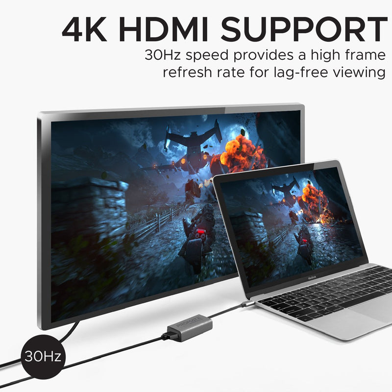 Promate High Definition USB-C TO HDMI Adapter 4K UHD Medialink-H1