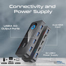 Promate MediaSwitch-KVM 4K at 60Hz KVM Switch with USB 3.0 Expansion
