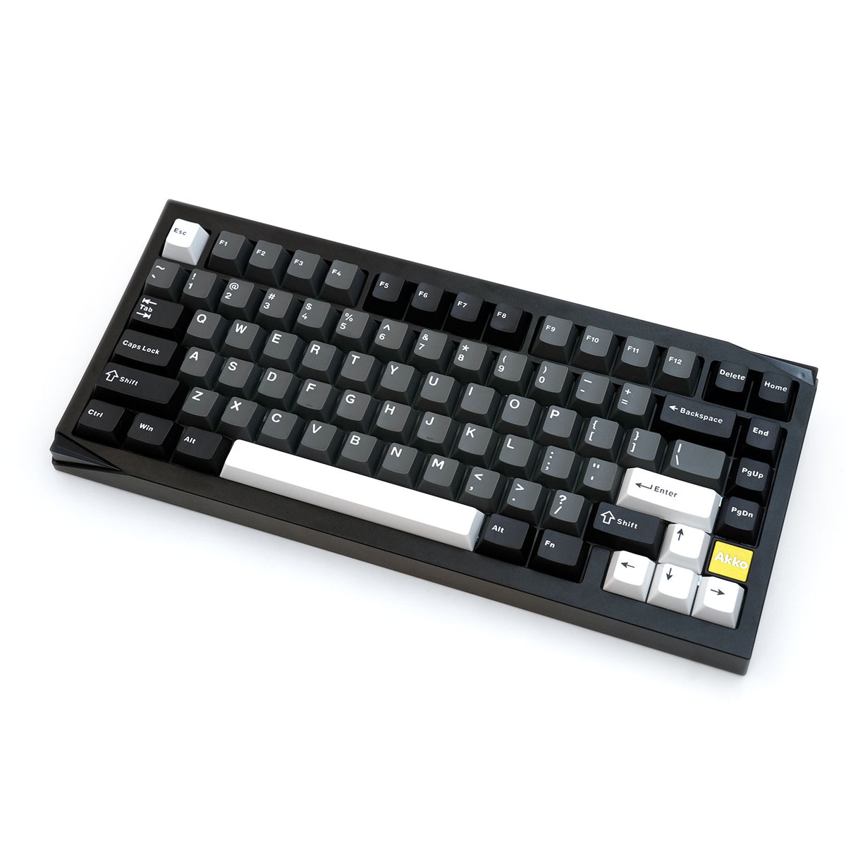 Akko Mineral 01 VIA Black & Silver Aluminum Curved Design Case Multi-Mode RGB Hot-Swappable Mechanical Keyboard