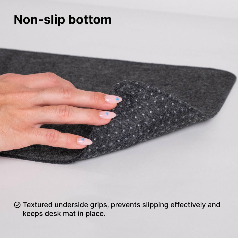 DeltaHub Minimalistic Felt Desk Pad (Dark Grey) (Small, Medium, Large) (DP-S-D, DP-M-D, DP-L-D)