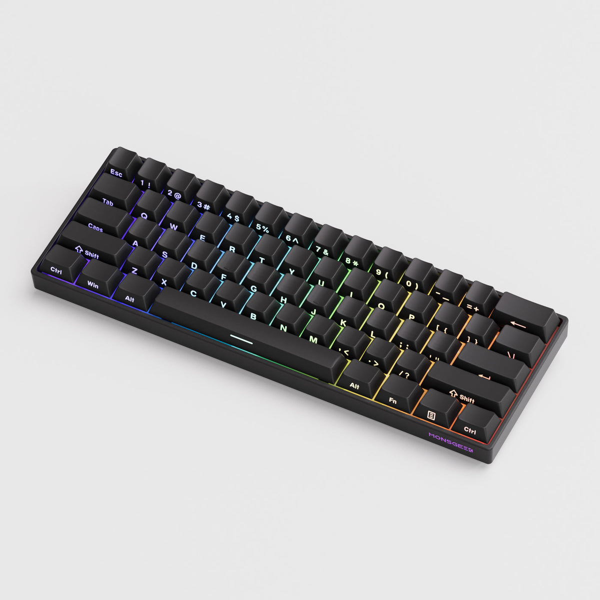 MonsGeek FUN60 Pro SP Shine-Through Black Multi-Mode RGB Mechanical Keyboard | DataBlitz
