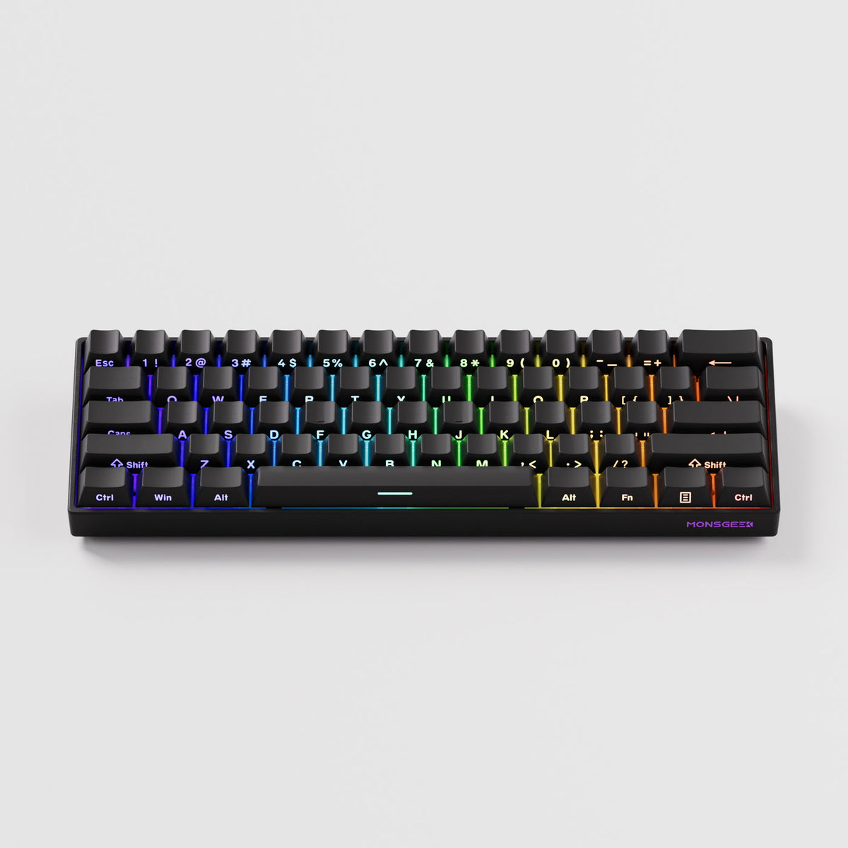 MonsGeek FUN60 Pro SP Shine-Through Black Multi-Mode RGB Mechanical Keyboard | DataBlitz
